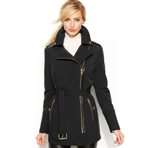 black michael kors jackets|Michael Kors black jacket women's.